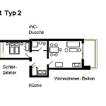 Villa-strandidyll-binz-typ-2-apartment-6 Apartament Binz
